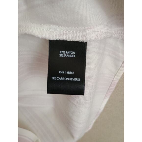 Torrid Shirt Women 1 Purple White Striped Lagenlook Stretch 3/4 Sleeve Button Up - Picture 7 of 8